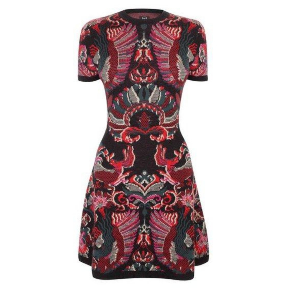 MCQ Intarsia Wool Printed Dress - Picture 2 of 8